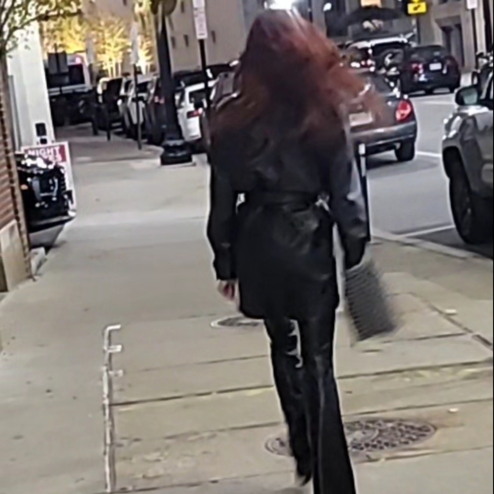 Vegan leather shirt dress/ over coat - Picture 11 of 12